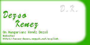 dezso kenez business card